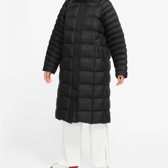 Nike Women's Black Long Puffer Jacket - Picture 1 of 9